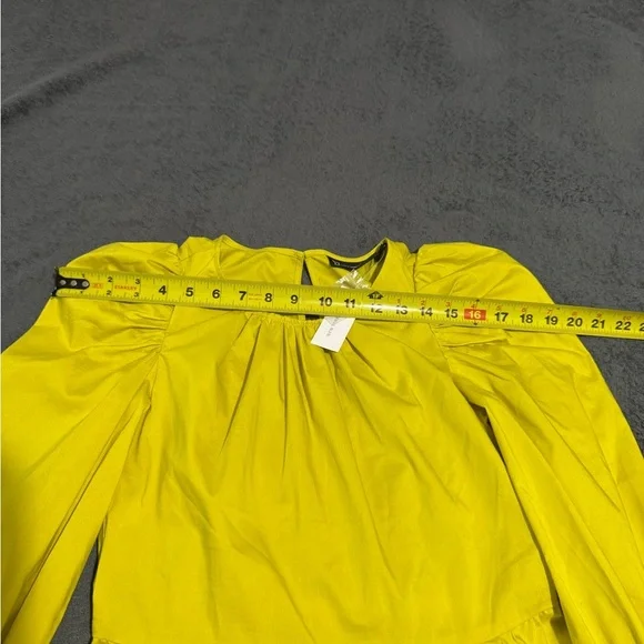 New York & Company Yellow Puff Sleeve Sundress - Picture 13 of 15